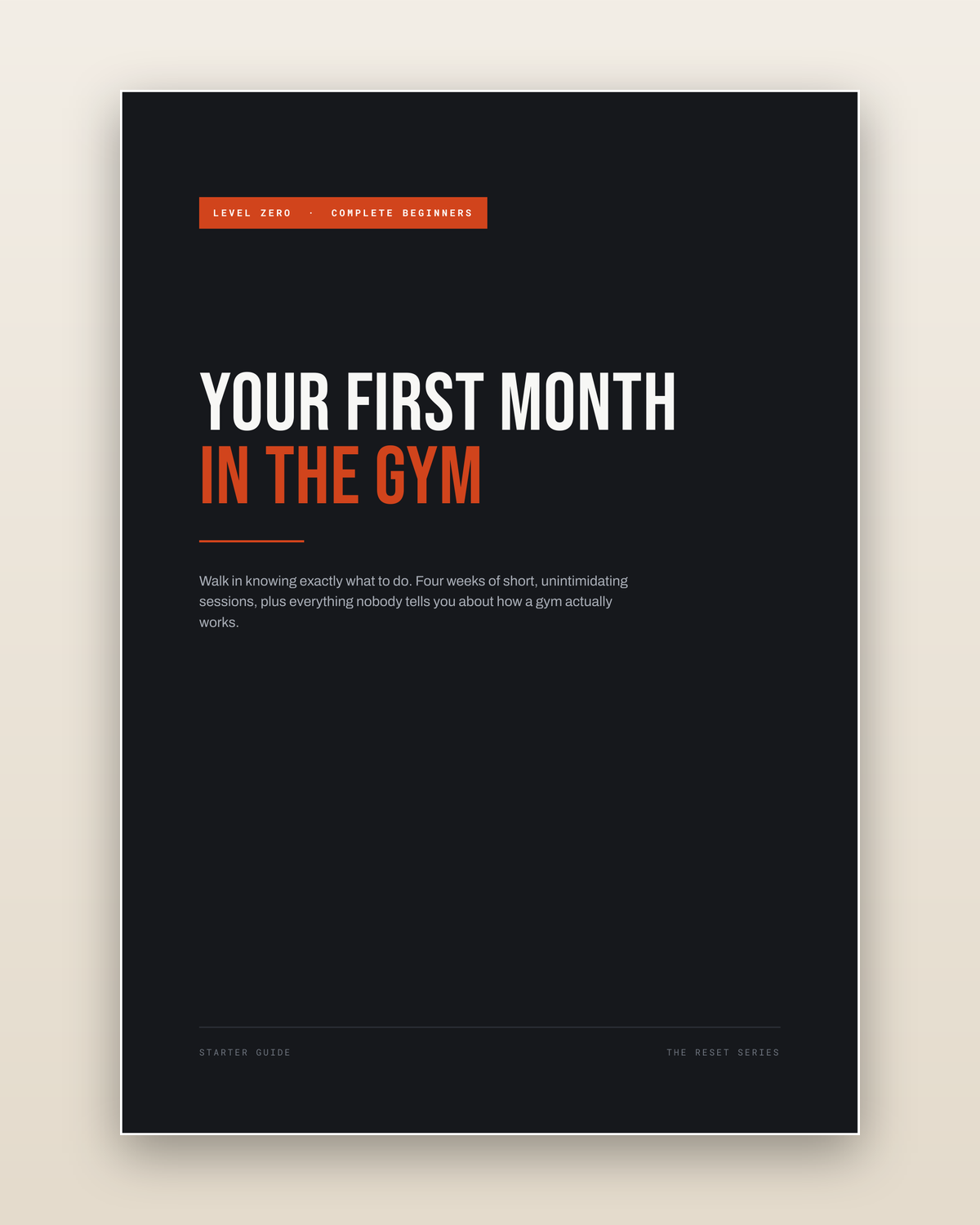Your First Month In The Gym