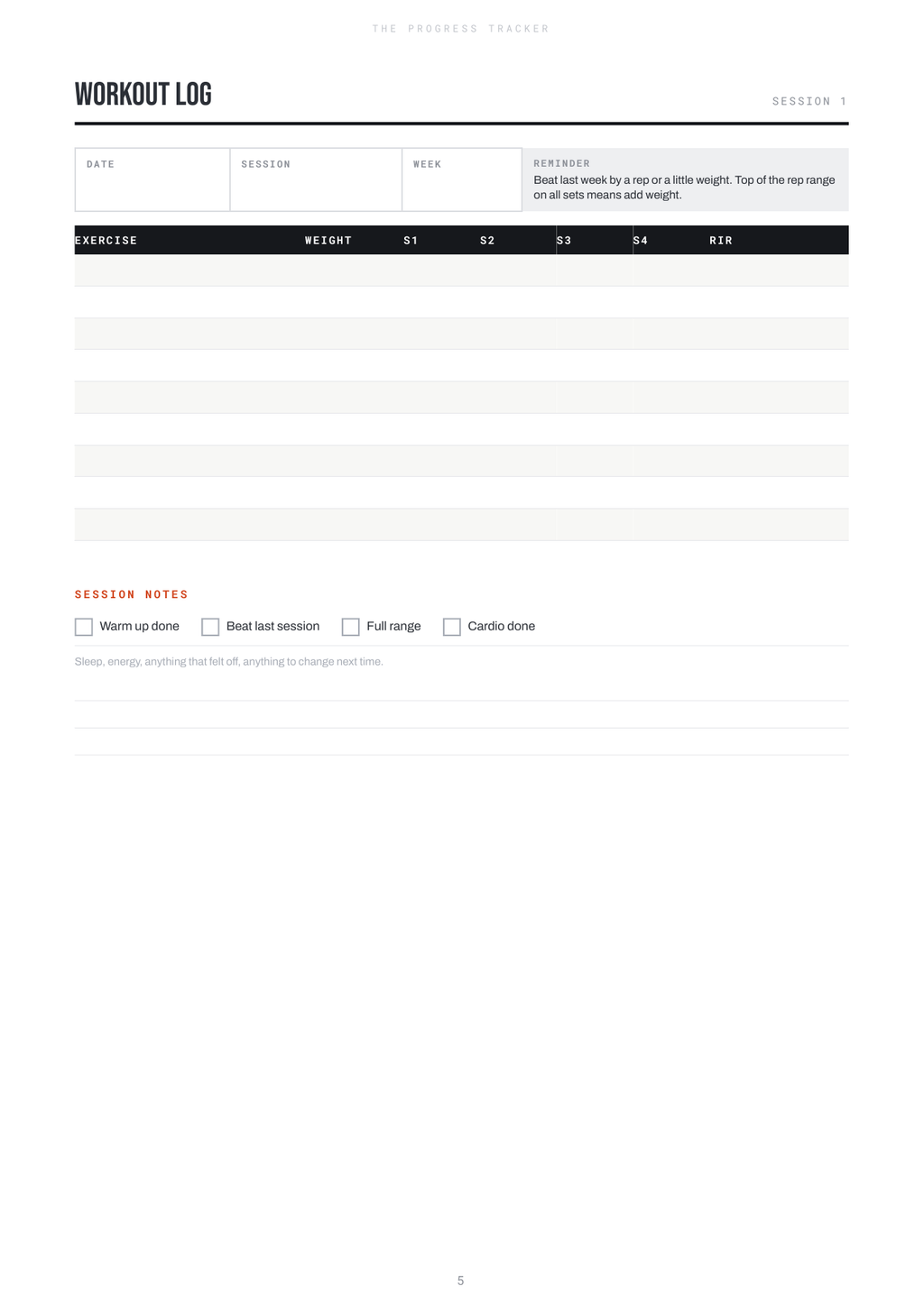 The Progress Tracker
