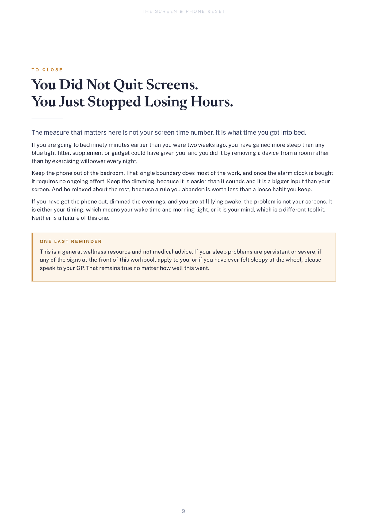 Screen & Phone Reset