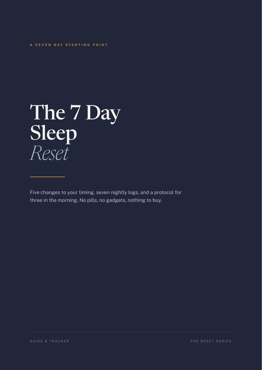 7-Day Sleep Reset