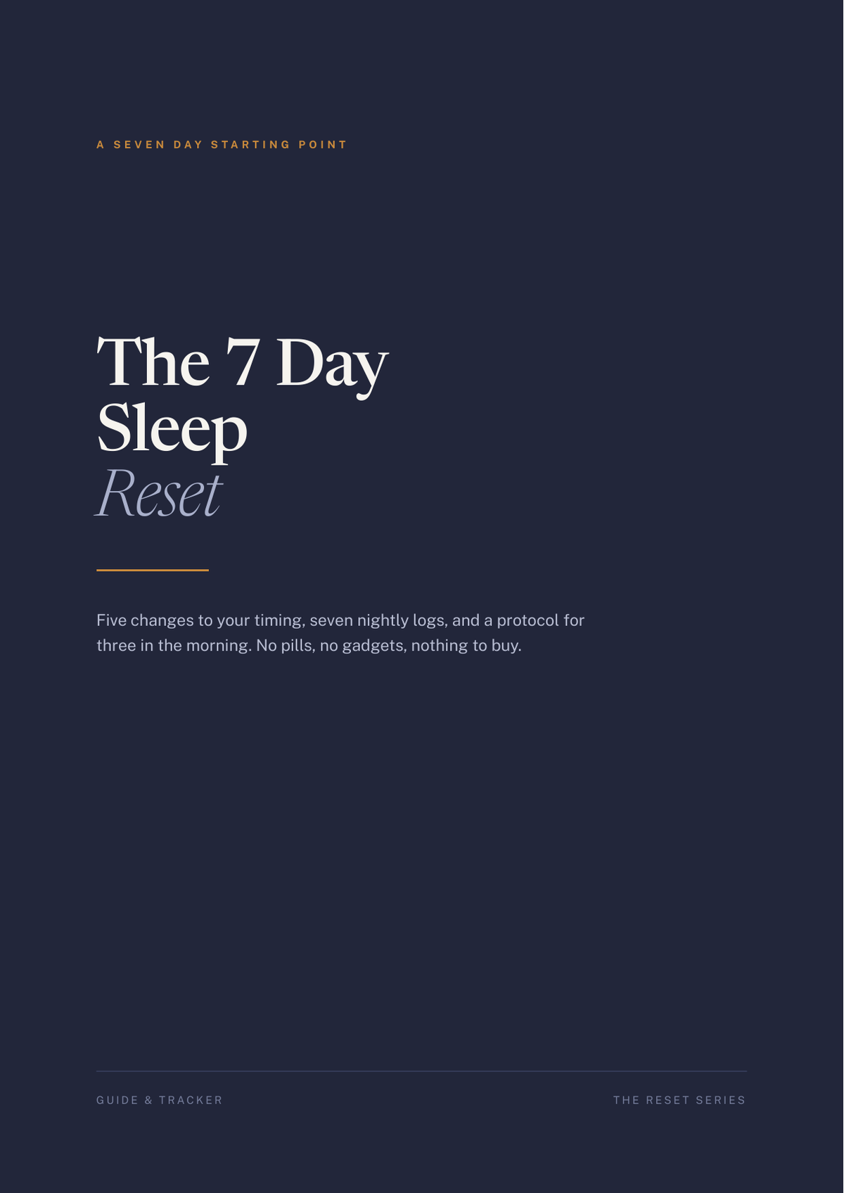 7-Day Sleep Reset