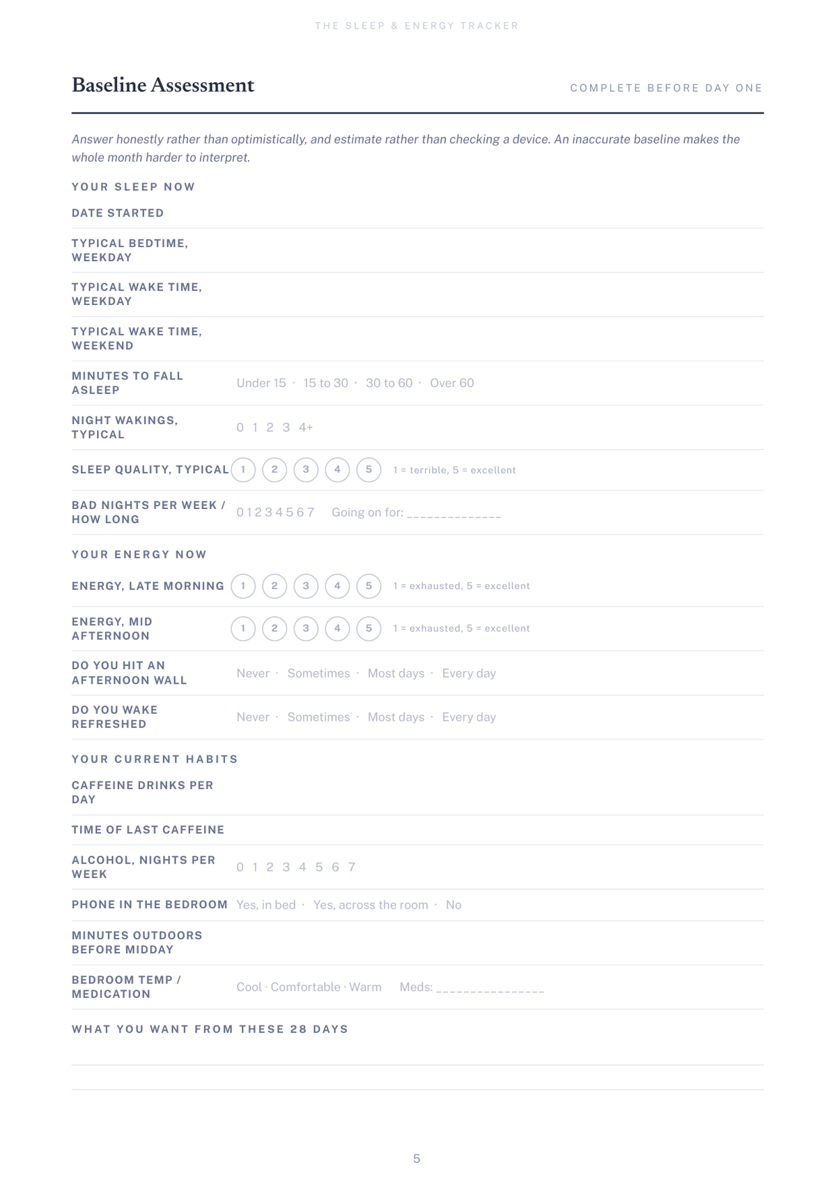 Sleep & Energy Tracker